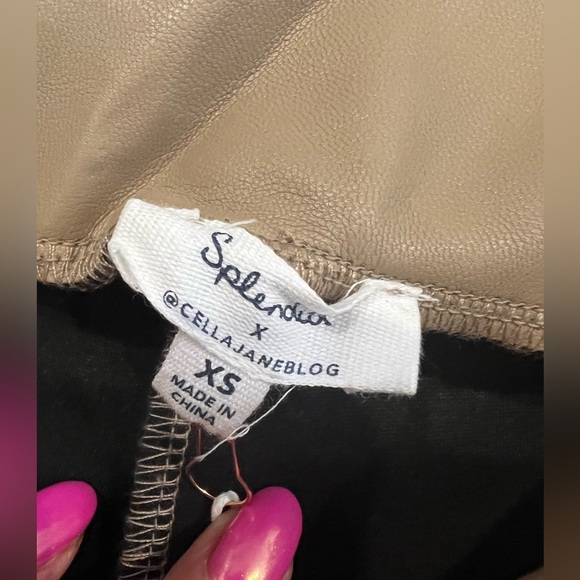 Splendid | Splendid X Cella Jane Vegan Leather Flare Legging, Size XS NWT - Picture 6 of 12